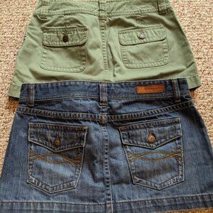2- Abercrombie and Fitch Mini Skirts